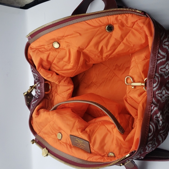 LOUIS VUITTON SIZE ONE SIZE COLOR BURGUNDY AND GRAY 100% AUTHENTIC - Picture 11 of 13